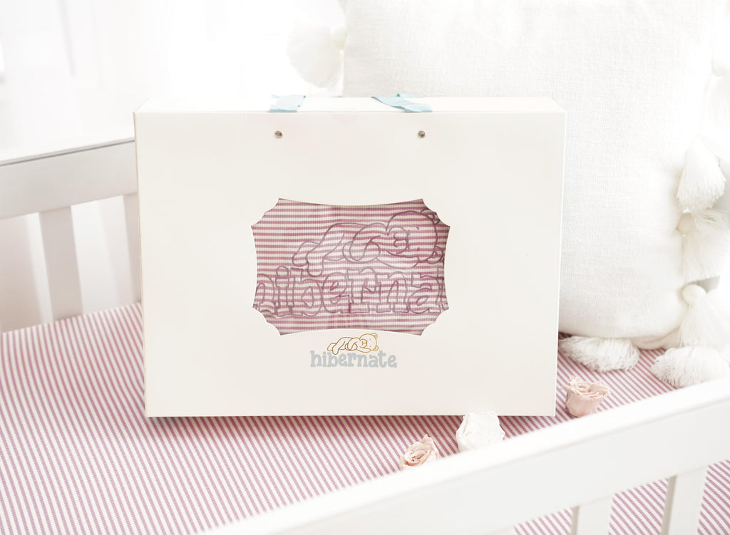 Striped - Portable Mini-Crib Lilac