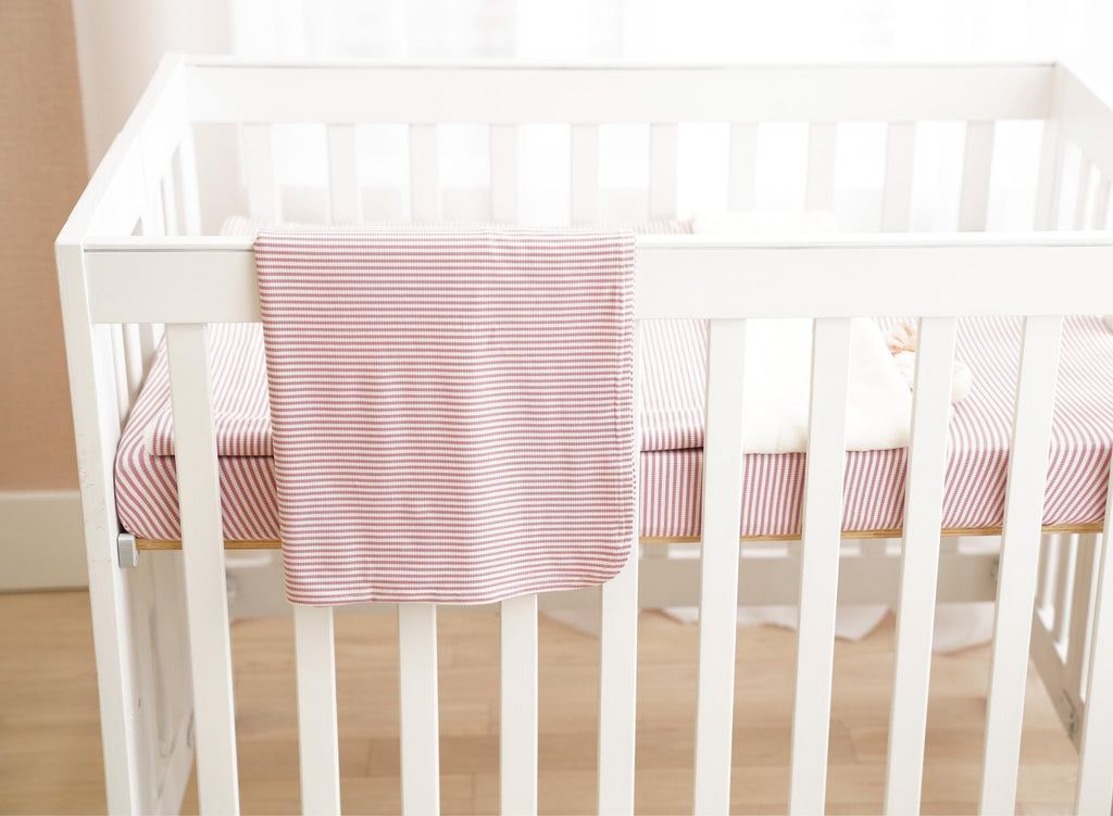 Striped - Portable Mini-Crib Lilac