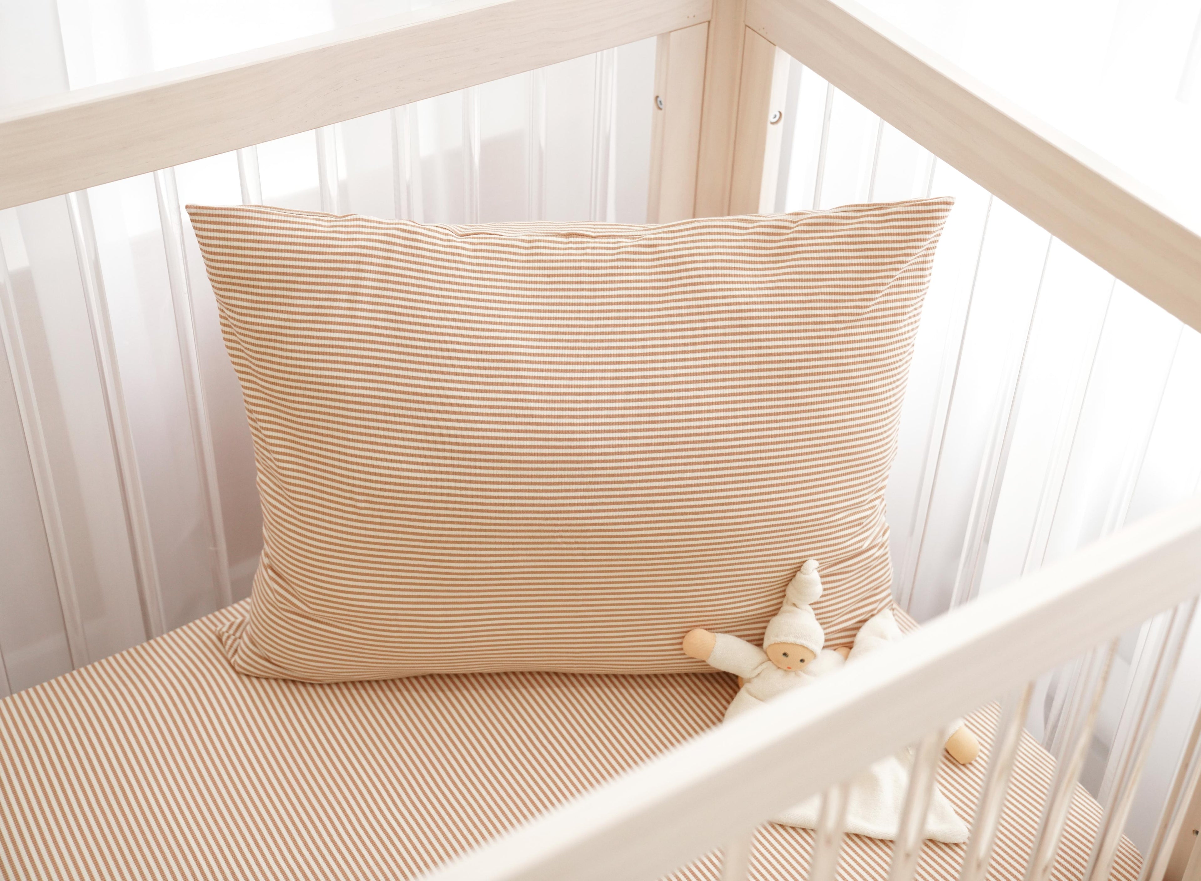 Striped - Full Crib / Toddler Beige