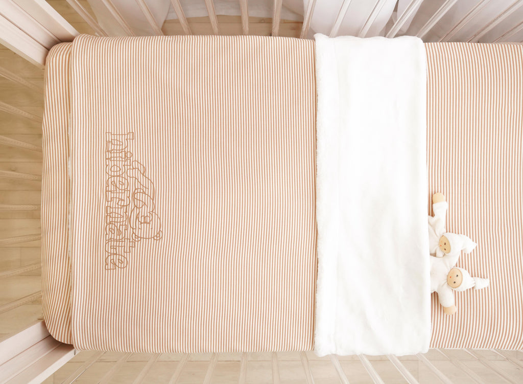 Striped - Full Crib / Toddler Beige