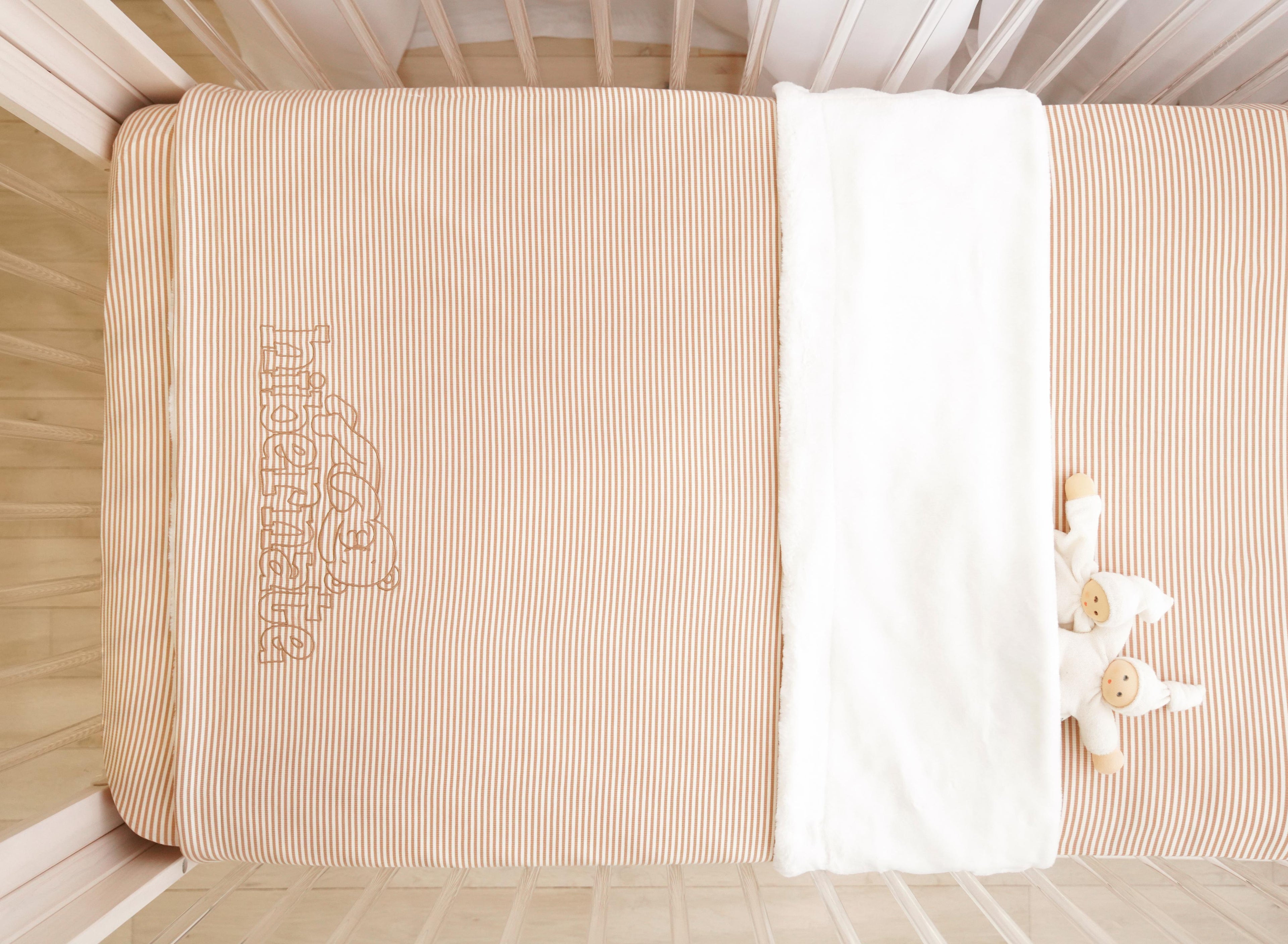 Striped - Full Crib / Toddler Beige