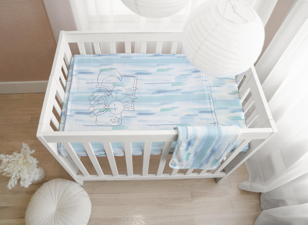 Bunny - Portable Mini-Crib Blue