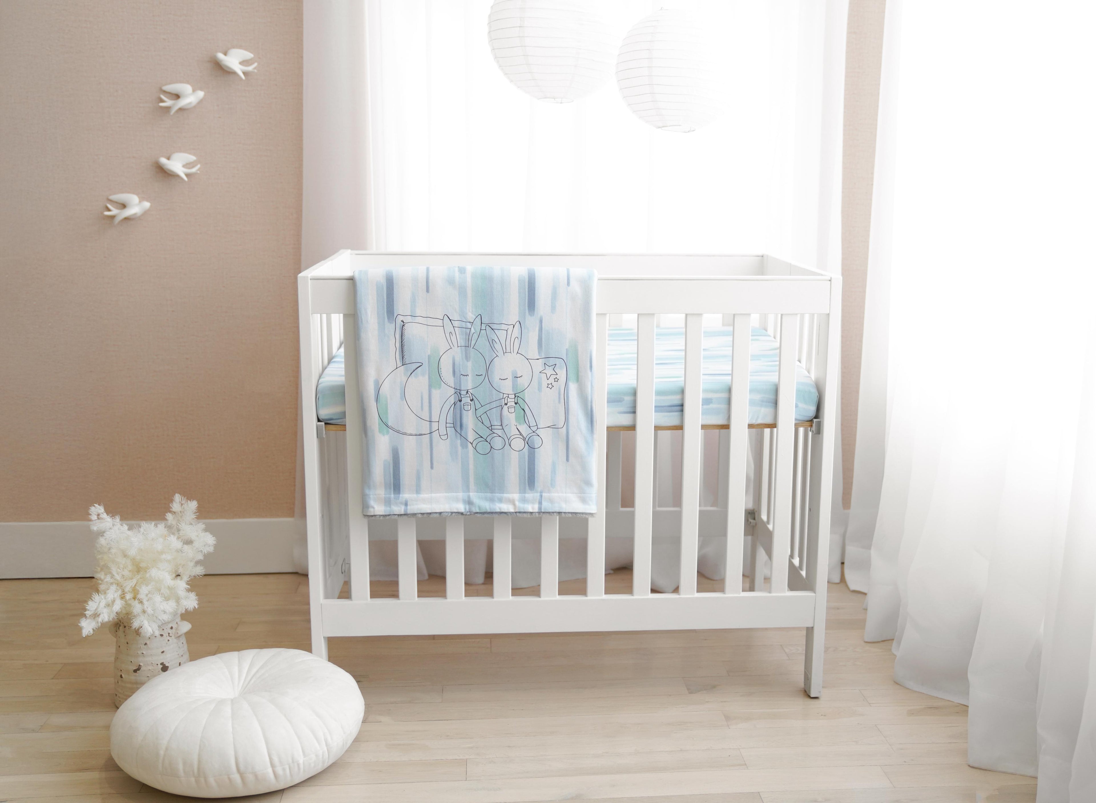 Bunny - Portable Mini-Crib Blue