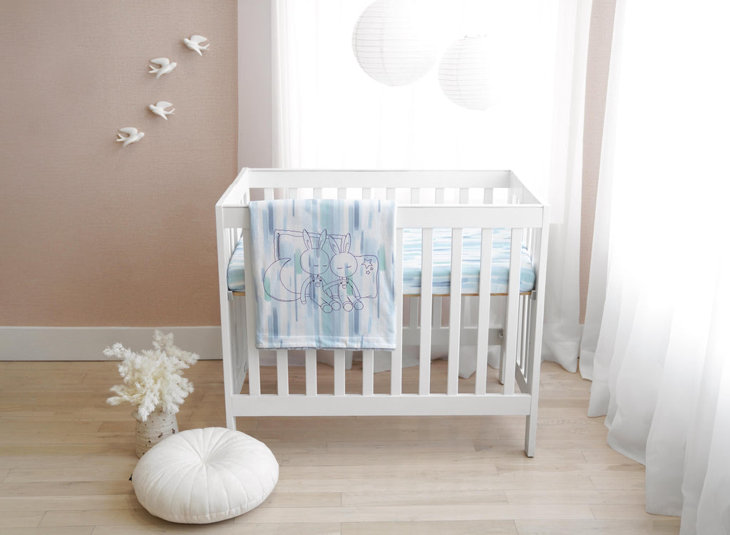 Bunny - Portable Mini-Crib Blue