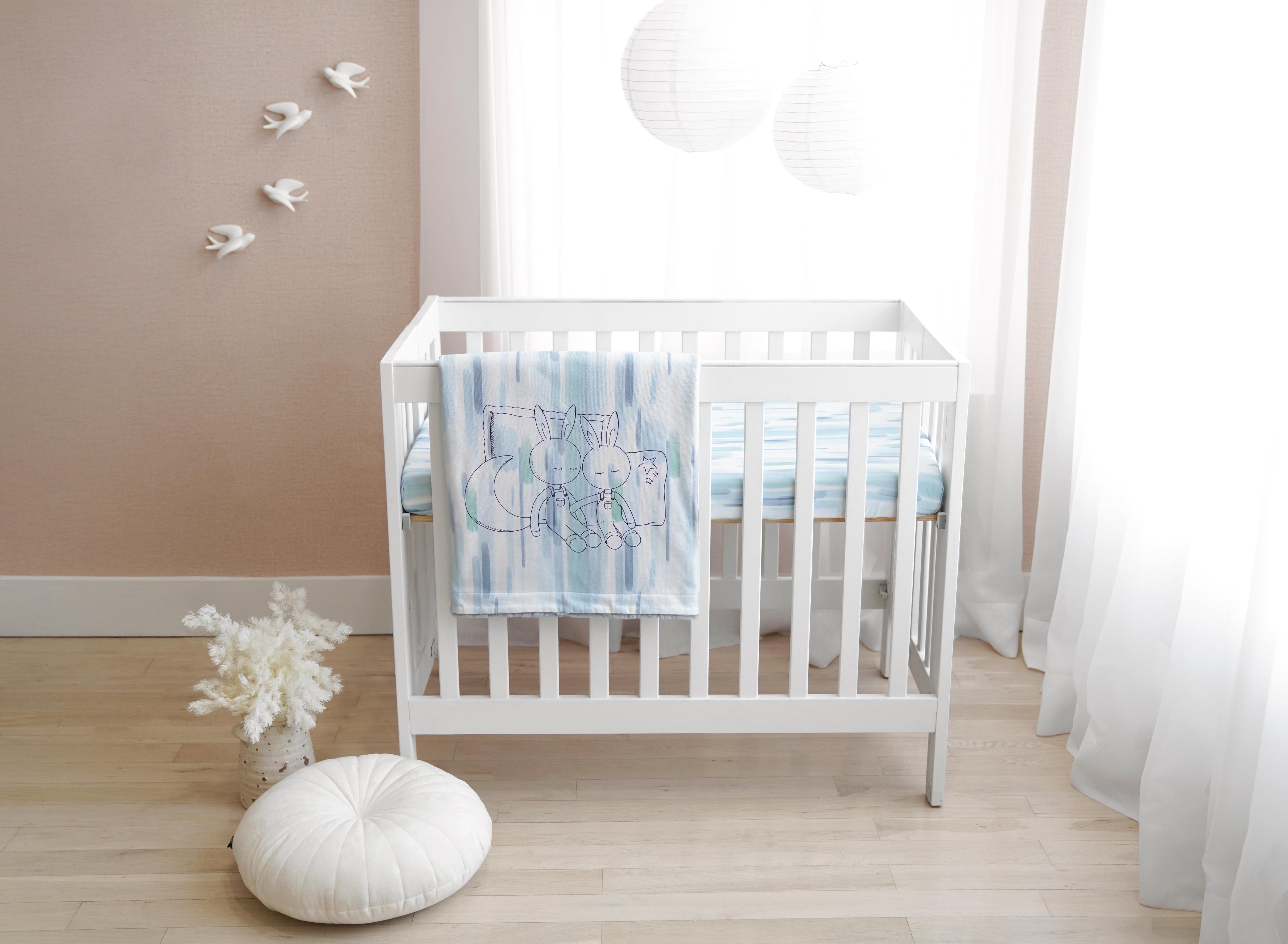 Bunny - Portable Mini-Crib Blue